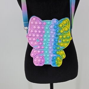 Rainbow Kitty Pop-It Crossbody Bag